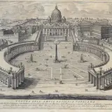 Giovan Battista Falda, Veduta dell'ampia Basilica Vaticana, Gio Battista Falda dis. e inc. Stampatore Lorenzo Felice De Rossi