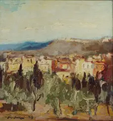 Landscape by Sergio Scatizzi, 1939, offered Jun 2023
