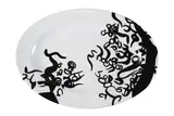 Carla Accardi, White black, 2005, Ceramic plate. Cats workshop