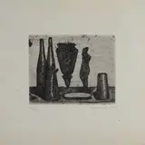 Giorgio Morandi, Still life with figurine, 1922, Signature and date lower right; print run bottom left. Bibliography:
