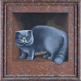 cat no. 1 by Graziella Marchi, 1984, On the reverse: signature and date; stamps and label Galleria Il Naviglio, offered Jun 2023