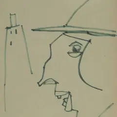 Profile by Emilio Tadini, offered Jun 2023
