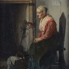 Vespasiano Bignami, Portrait of a seated lady, 1864