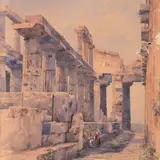 Teodoro Duclère, Ancient ruins and figures, 1859