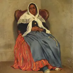 Pio Joris, Portrait of a seated woman, 1861