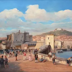Raffaele Carelli, Waterfront with Angevin keep