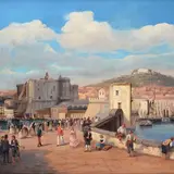 Raffaele Carelli, Waterfront with Angevin keep