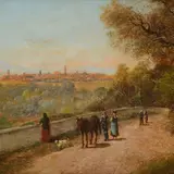 Henry Marko', Tuscan landscape, Sign at the bottom to the left.