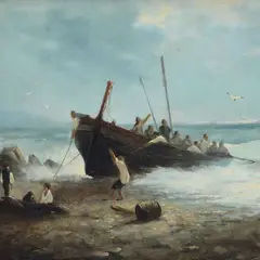 Fishermen by Oscar Ghiglia, offered Jun 2023