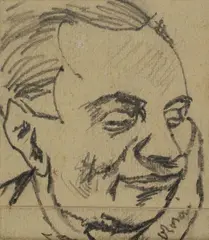 Portrait of Leonetto Leoni by Ottone Rosai, 1950, Signature lower right. On the reverse, offered May 2023
