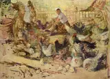 Sergio Bissi Cirno, Peasant woman with chickens