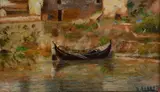 Domenico Pesenti, Moored boat