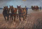 Eugen Osswald, Plowing, 1948