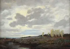 Evening landscape with deer by Max Kreitmeyer, offered May 2023
