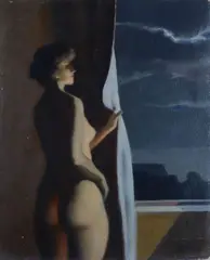Woman at the window by Otto Fuchs, 1977, offered May 2023