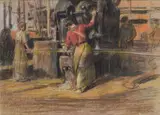 Adolf Hirémy-Hirschl, I work in a factory