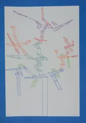 systematic 1 by Achille Perilli, 1975, offered May 2023