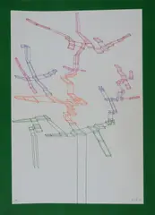 systematic 2 by Achille Perilli, 1975, offered May 2023