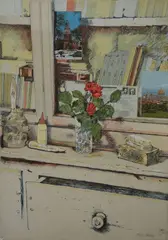 Still life by Piero Vignozzi, Lithography, offered May 2023