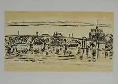Milvian bridge by Orfeo Tamburi, Sign lower right; edition lower left., offered May 2023