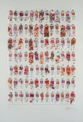 Arman, Color tubes, 2002