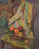 Adriana Pincherle, Still life with drape