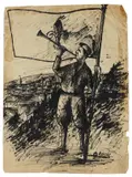 Ottone Rosai, Florentine halberdier (for the magazine Il Bargello)