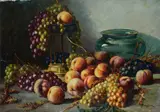 Ruggero Meneghini, Still Life with Peaches and Grapes