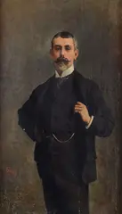 Epifanio Garay, Portrait of a nobleman, Sign at the bottom to the left.