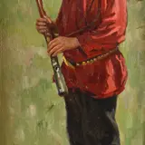 Ivan Semionovich Kulikov, Man with flute, 1915
