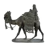 Ernesto Bazzaro, Bedouin maternity, Signature at the base. Bronze sculpture.