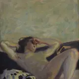 Ludwig von Herterich, Reclining Nude with Dog