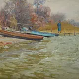 Carl Bössenroth, Boats on the beach