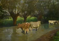 Oskar Frenzel, Grazing cows in Dachau