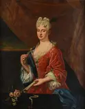 Antonio Buonfigli, Portrait of Porzia de Gori Pannilini, Within an ancient coeval frame. On the reverse