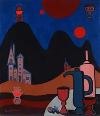 Evening game by Sandro Giuliani, 1971, offered Mar 2023