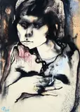 Giuliano Pini, Lass, 1960, Tempera on paper