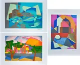 Osvaldo Peruzzi, The landscape (triptych)