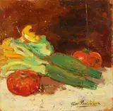 Giovanni Bartolena, Natura morta con ortaggi, cm.
