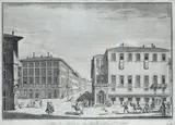Giuseppe Zocchi, View of the palaces of Mr. March. Courses and Viviani. T. 12