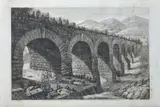Luigi Rossini, View of the Ponte di Nona outside Porta Maggiore, 1823, Sign at the bottom to the left; date lower right.
