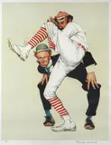 Norman Percevel Rockwell, Low and inside, 1976, Signature lower right ; edition bottom left. The work has a circulation of