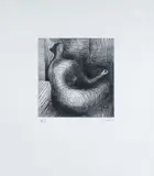 Henry Moore, Seated figure with architectural background, 1979, Signature lower right; print run lower left. Printer Atelier Lacouriere et Frelaut Paris. Publisher