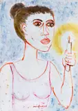 Giuseppe Migneco, Woman with candle