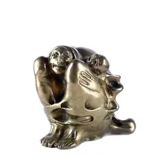 Mother and son by Salvatore Cipolla, Bronze sculpture. On the reverse: signature., offered Feb 2023