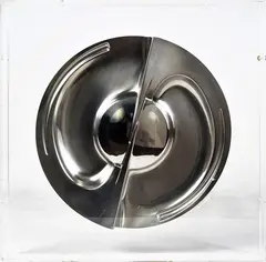 Circular horizontal shape by Carmelo Cappello, Sculpture plate produced by Alessi (line: D'Apres), offered Feb 2023