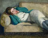 Fillide Levasti, Portrait of Vittoria on the sofa