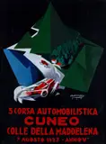 Lucio Venna, Car racing, 1927, Signature and date in the center of the composition