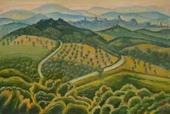 Gerardo Dottori, Landscape from Monte Malbe (first version), 1942