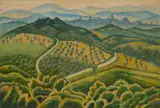 Gerardo Dottori, Landscape from Monte Malbe (first version)